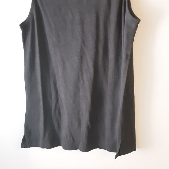 🌞 Bleu Gray New with Tags Cotton Modal Black Sleeveless Top Size Small - Picture 8 of 13